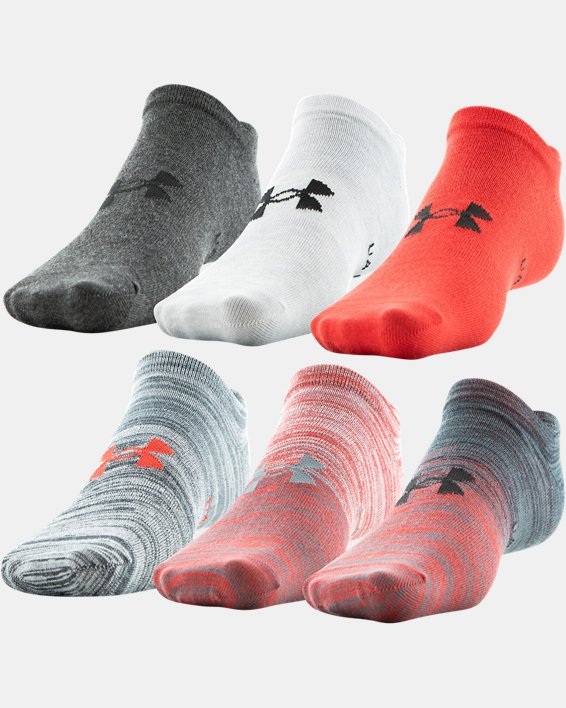 Men's UA Essential Lite 6-Pack Socks, Red, pdpMainDesktop image number 0